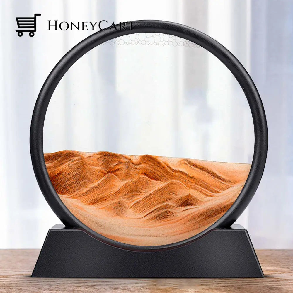 3D Hourglass Deep Sea Sandscape Desert Color / 7 Inch Black