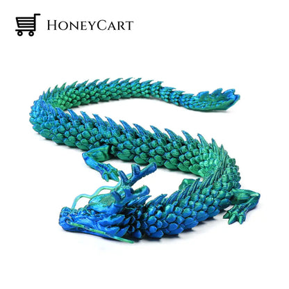 3D Printed Dragon Gradient Green