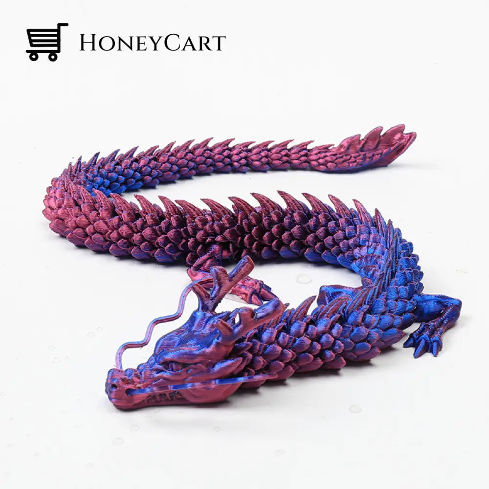 3D Printed Dragon Gradient Purple