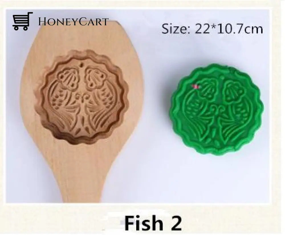 3D Wooden Baking Decorative Molds Fish 2 Kitchen