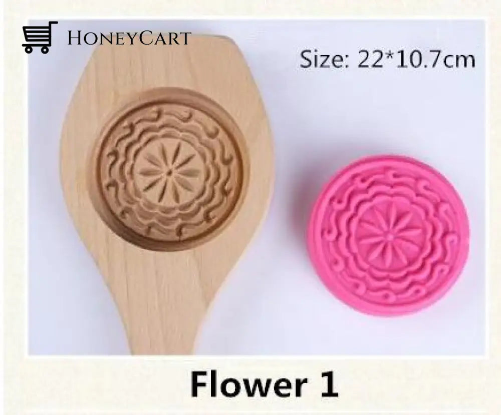 3D Wooden Baking Decorative Molds Flower 1 Kitchen