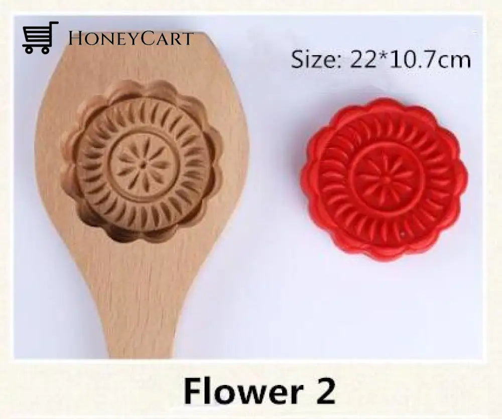 3D Wooden Baking Decorative Molds Flower 2 Kitchen