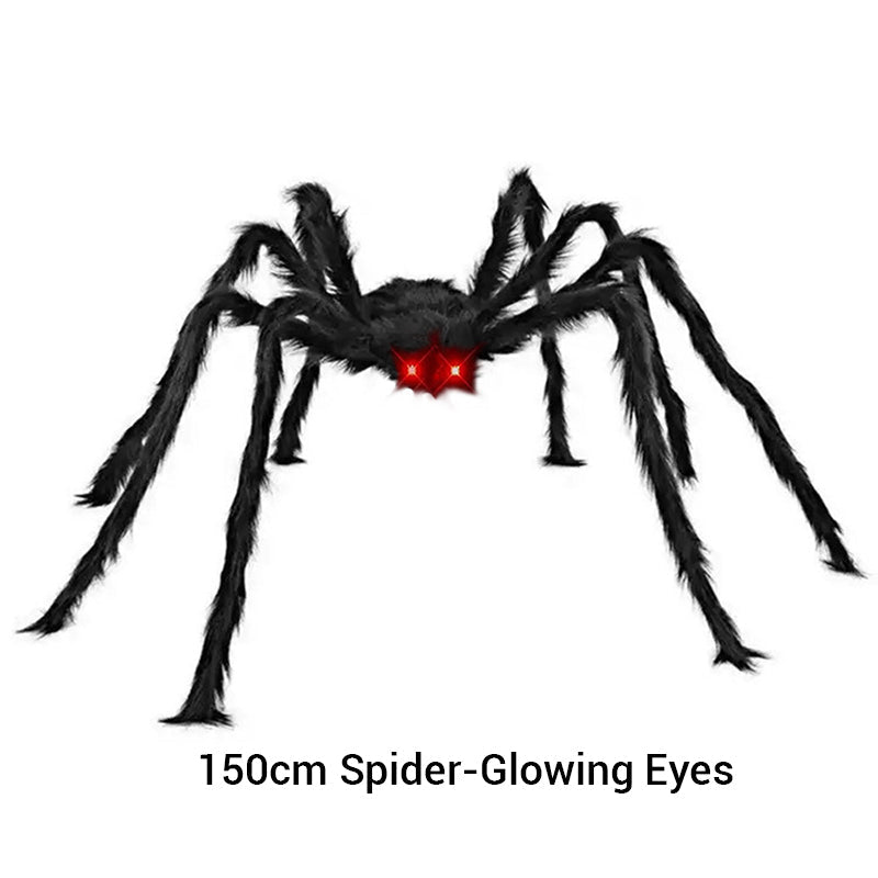 Giant Hairy Spider Web Set | The Scariest Halloween Yard Decor