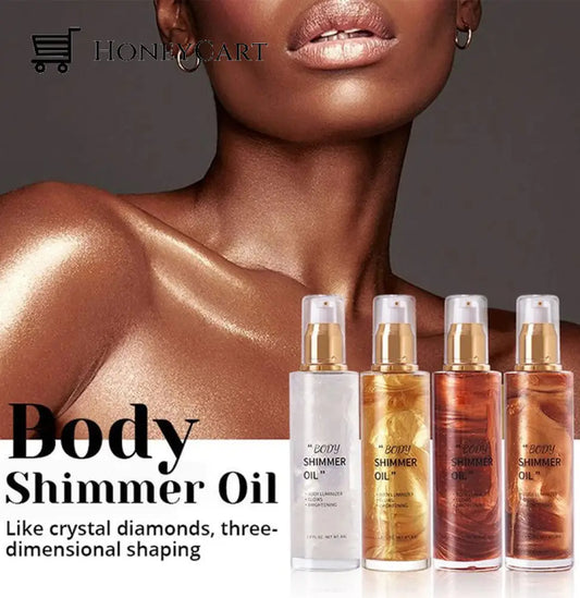 4 Colors Moisturizing Light Smooth Shimmer Summer Body Oil