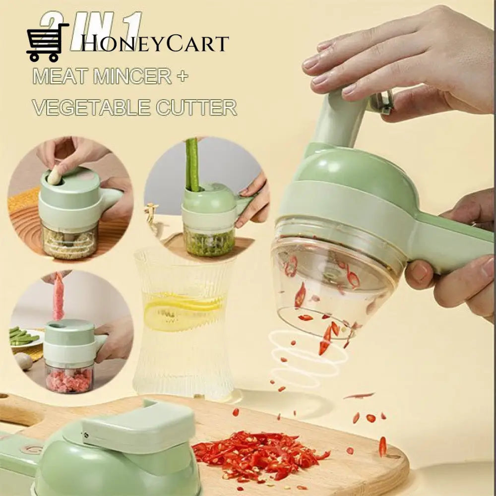 4 In 1 Portable Electric Vegetable Cutter Set