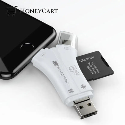 4-In-1 Portable Memory Card Reader For Phones Electronics