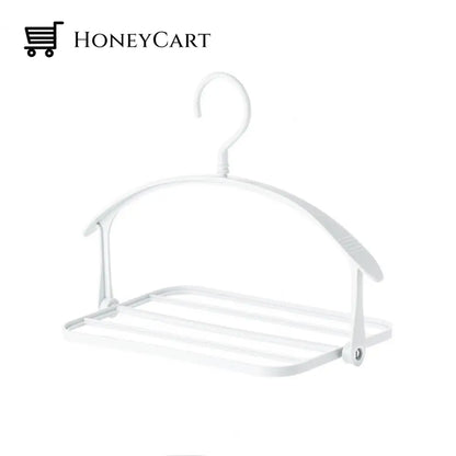 4-Layer Foldable Clothes Hanger White Hangers