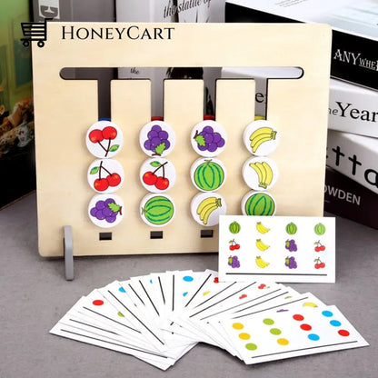 40% Offeducational Wooden 2-Sided Sliding Logic Puzzle Fruit