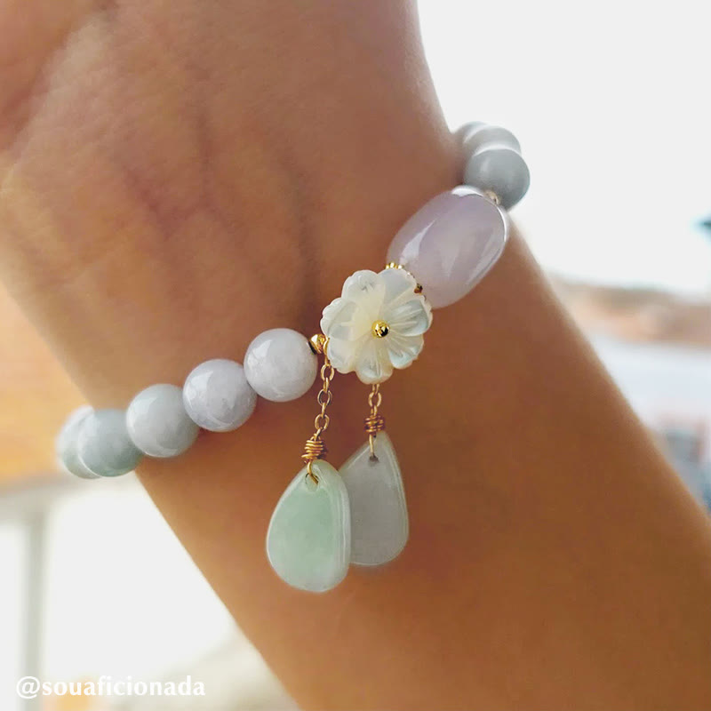 Natural White Jade Luck Bracelet