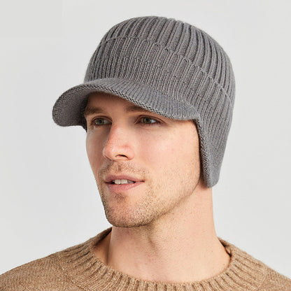Outdoor Riding Elastic Warm Ear Protection Knitted Hat for Men