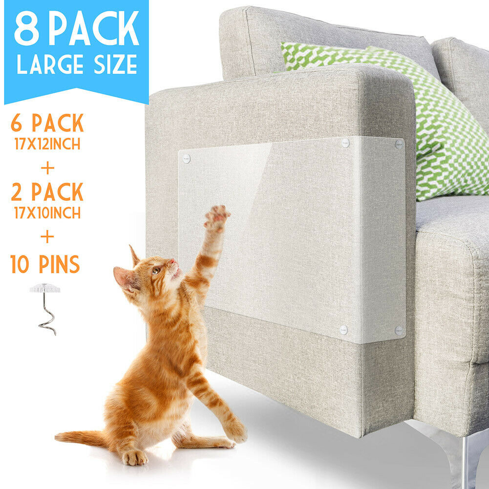 Cat Scratch Furniture Protector Guards - Anti-Scratch Couch Protector Pads (8 Pack)