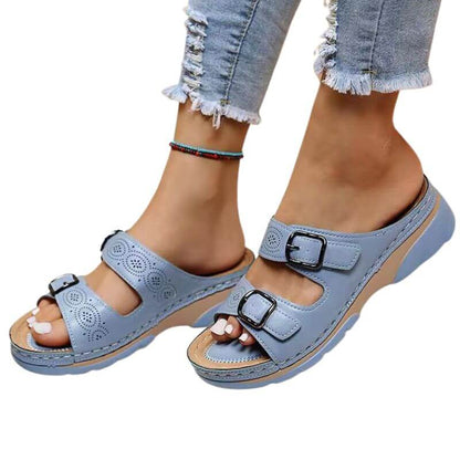 Valeria Non-Slip Open Toe Wedge Sandals