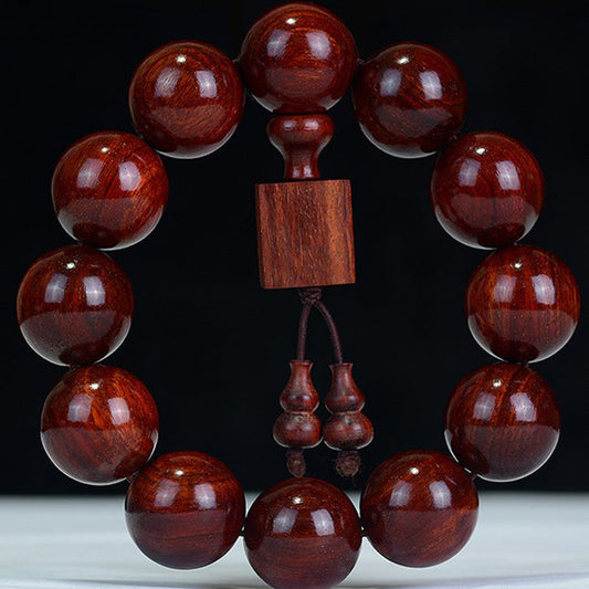 Tibetan Small Leaf Red Sandalwood Serenity Bracelet