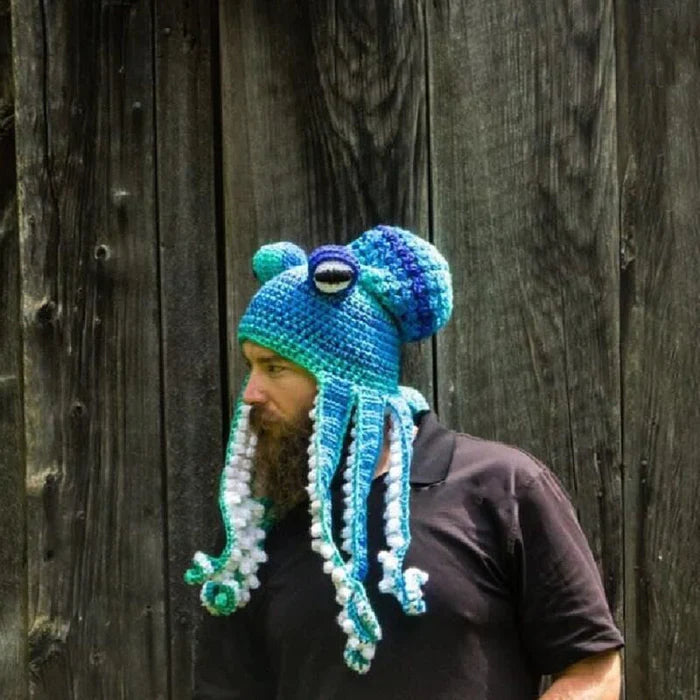 Warm Winter Knitted Octopus Hat