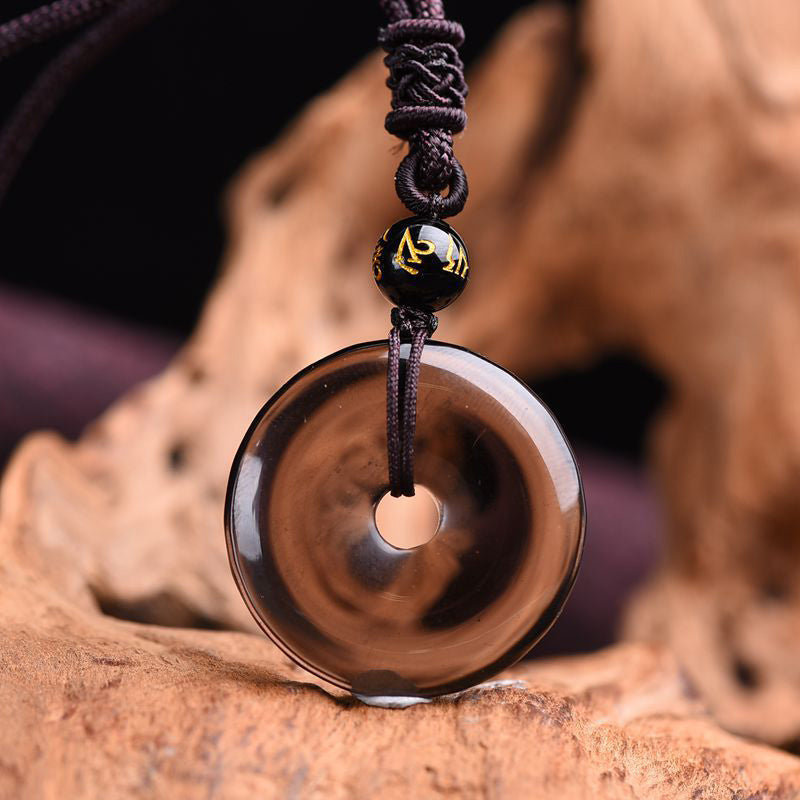 Tibetan Obsidian Protection Necklace