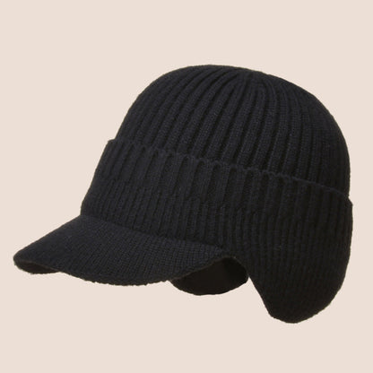 Outdoor Riding Elastic Warm Ear Protection Knitted Hat for Men
