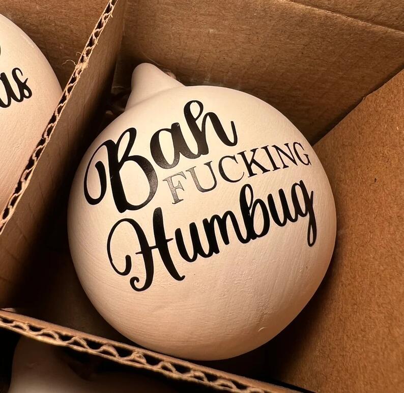 Christmas Funny Offensive Bauble-Rude Baubles