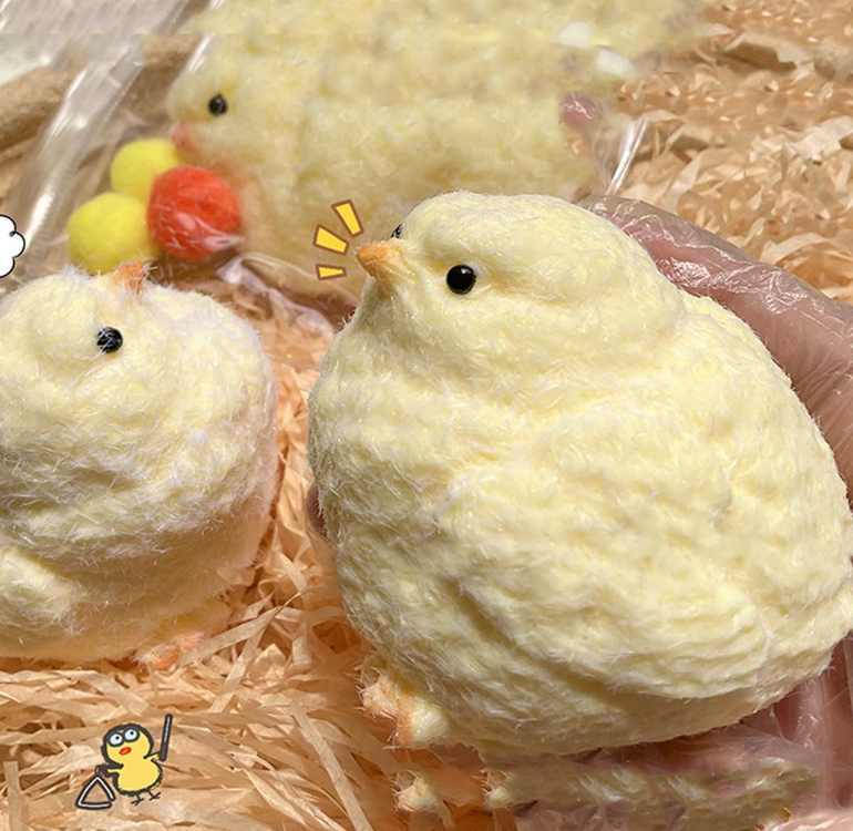 🎅 Handmade Ultra Soft Furry Chick Toys