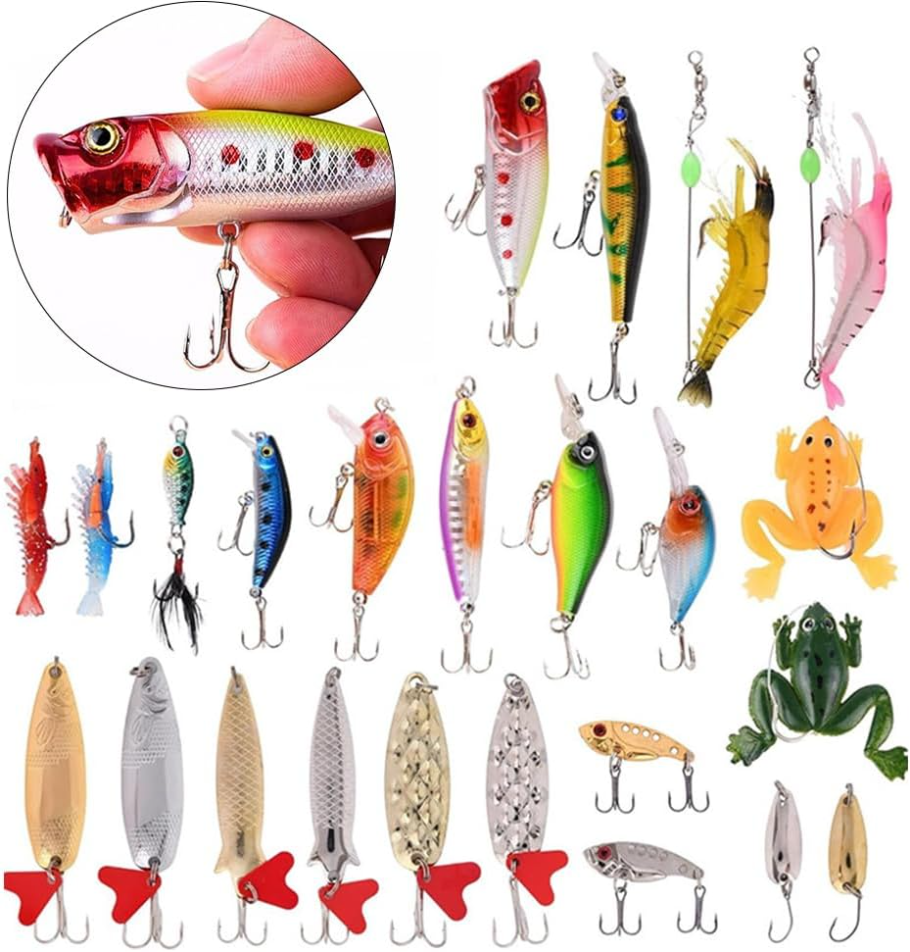 24Pcs Fishing Lures Christmas Advent Calendar