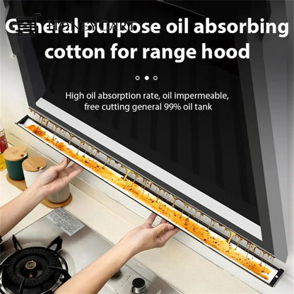 5 Bars Oil Absorbing Cotton High Ignition Point Side Suction Range Hood General Tank Thickened Can