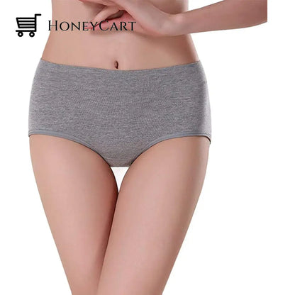 5-Pack: Cotton Mid Waist No Muffin Top Full Coverage Brief Ladies Underwear Womens Swimwear &