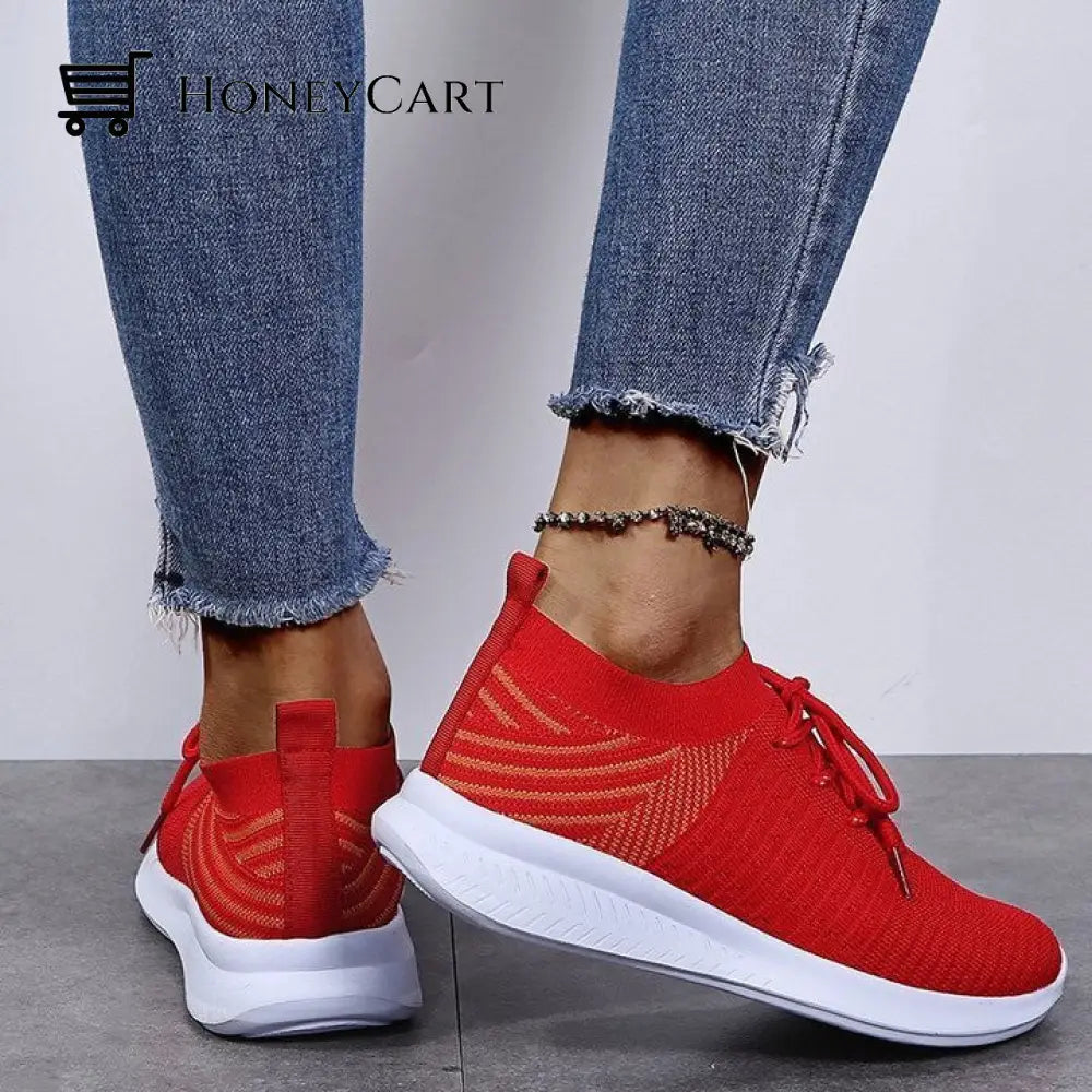 50% Off Today Only - Shoes Summer Casual Sneakers Women Running 2022 Red / 5.5