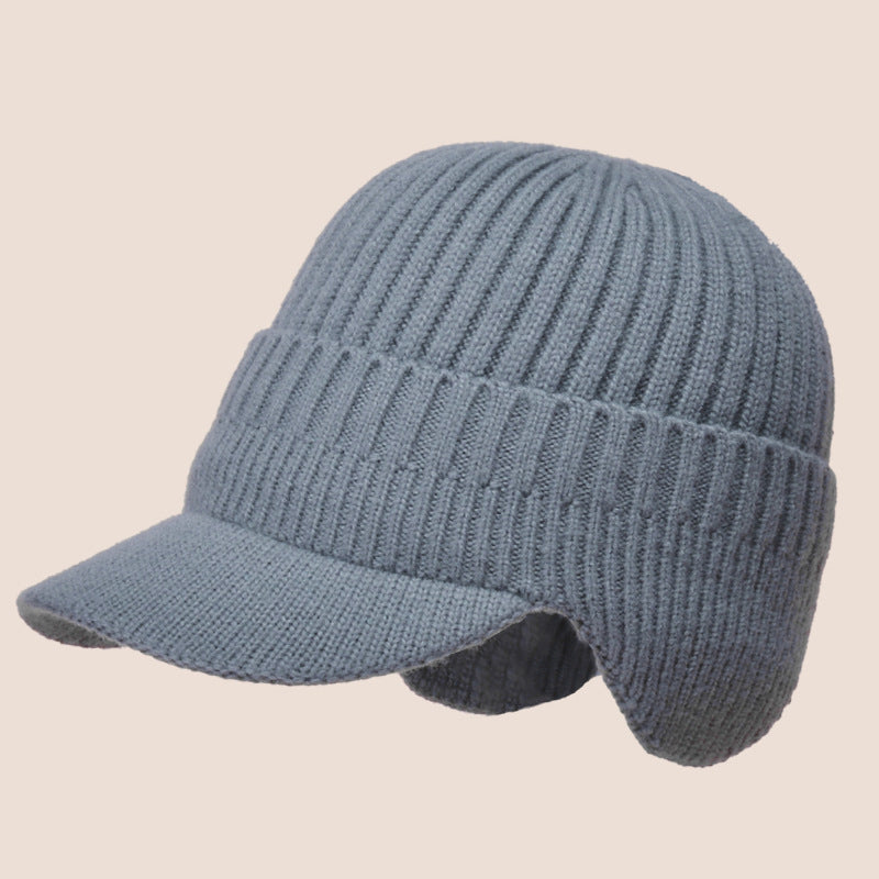 Outdoor Riding Elastic Warm Ear Protection Knitted Hat for Men