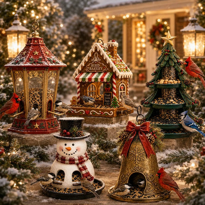 Christmas Bird Feeder Collection – Festive Hanging Garden Feeders for Wild Birds