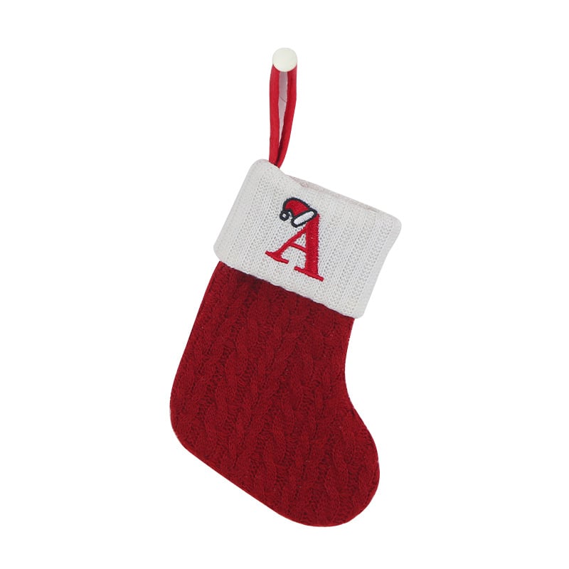 Christmas Letter Knit Stocking