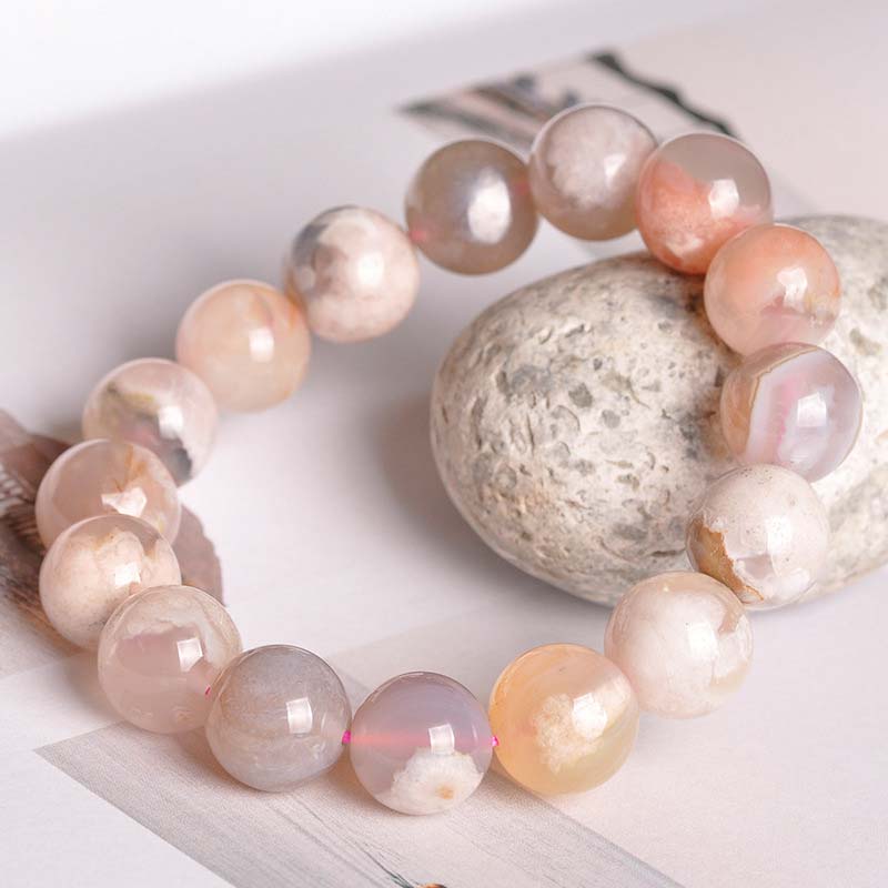 Sakura Agate Peace Blessing Bracelet