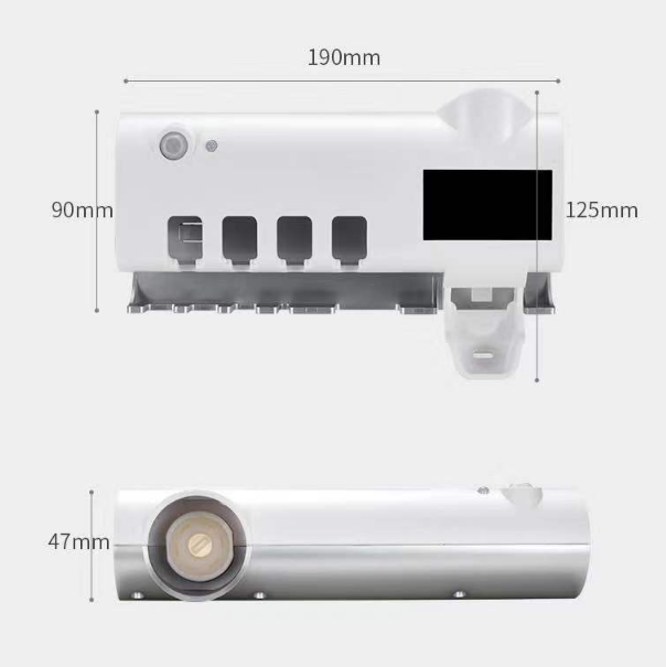 UV Toothbrush Sanitizer | 3-in-1 Sterilizer, Holder & Toothpaste Dispenser for Bacteria-Free Dental Health