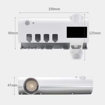 UV Toothbrush Sanitizer | 3-in-1 Sterilizer, Holder & Toothpaste Dispenser for Bacteria-Free Dental Health