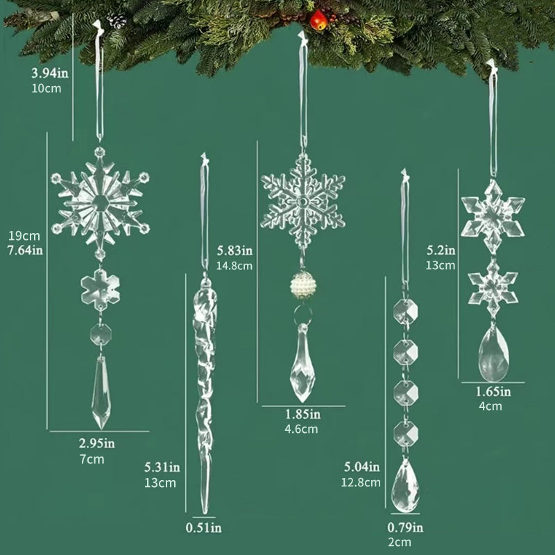 ❄️Crystal Christmas Snowflake Ornaments🎄(10 Pcs)