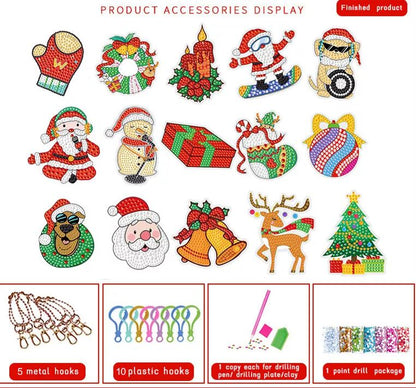 🎁Christmas DIY Diamond Painting Keychain