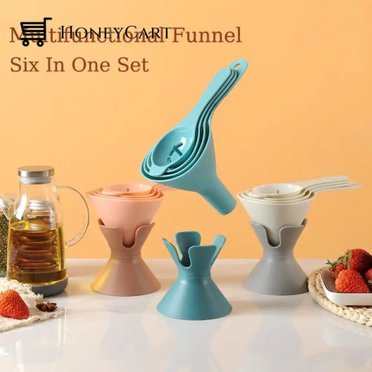 6 In 1 Multifunctional Funnel Set Pink / Buy Tool