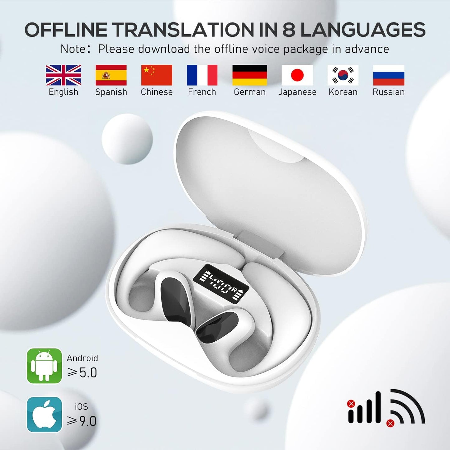 Live Language Translator Earbuds – Real-Time Two-Way Communication in 144 Languages and Music