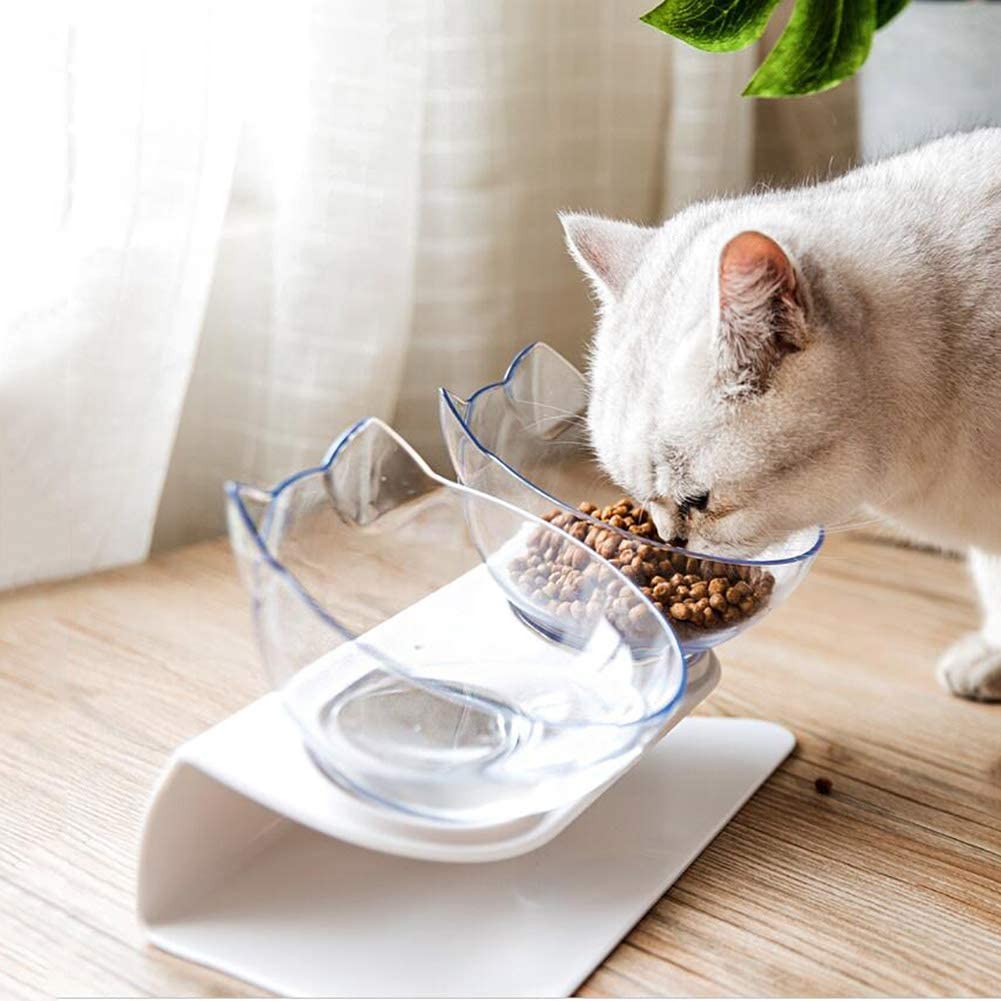 Anti-vomiting orthopaedic cat bowl