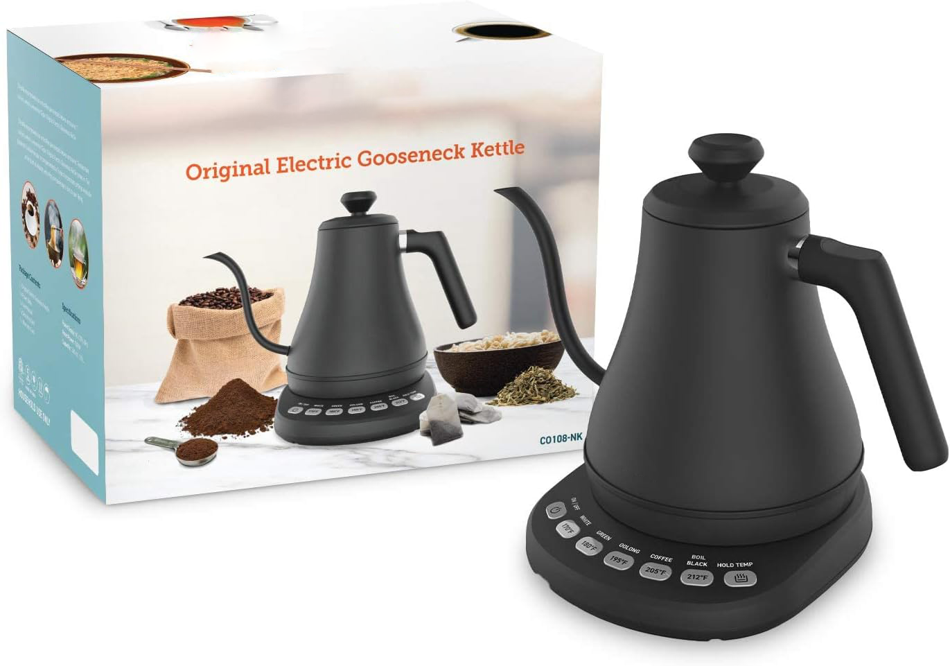 Electric Gooseneck Kettle With Temperature Control