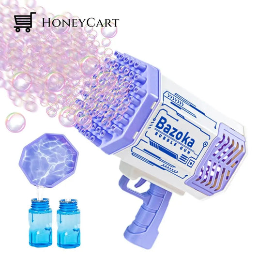 69-Hole Bubble Gun With Colorful Led Lights Purple