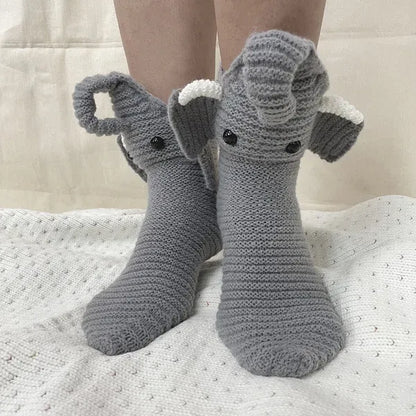 3D knitted Crocodile Socks | Shark Socks | Elephant Socks |