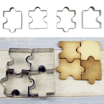 4Pcs Puzzle Cookie Cutter