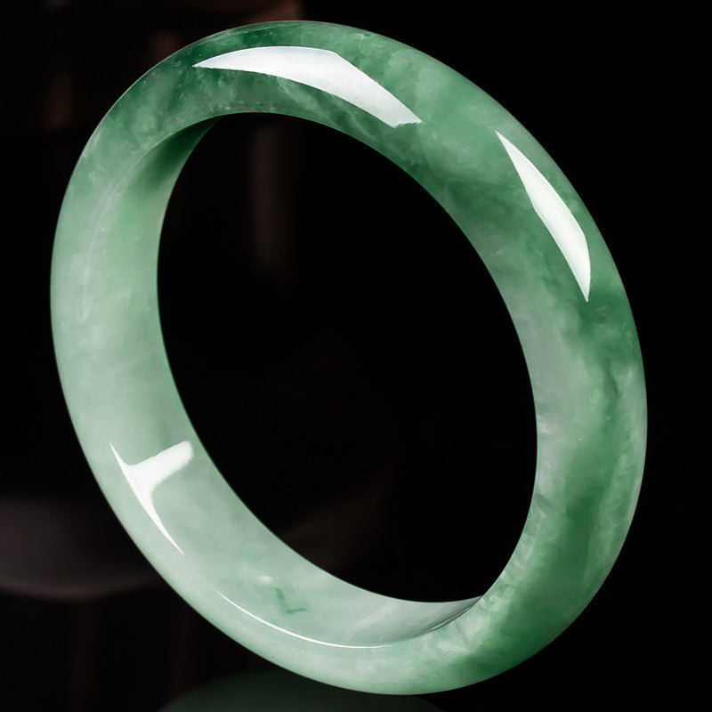 Natural Jade Fortune Blessing Bangle Bracelet