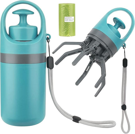 Portable Dog Pooper Scooper – Essential Pet Waste Cleaner with Claw Design and Garbage Bag Dispenser