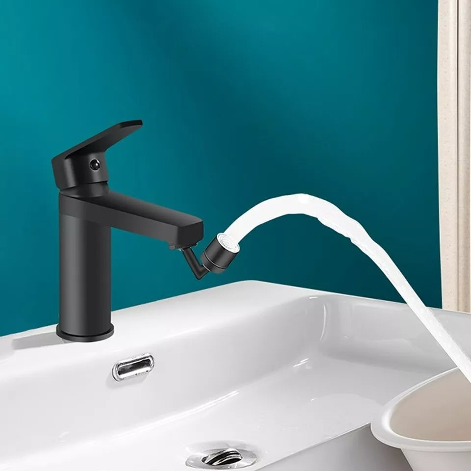 720° Black Flexible Faucet - Bendable Kitchen Sink Tap Spray Head Tools