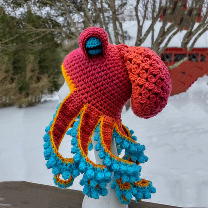 Warm Winter Knitted Octopus Hat