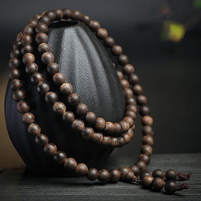 108 Mala Beads Agarwood Peace & Strength Bracelet