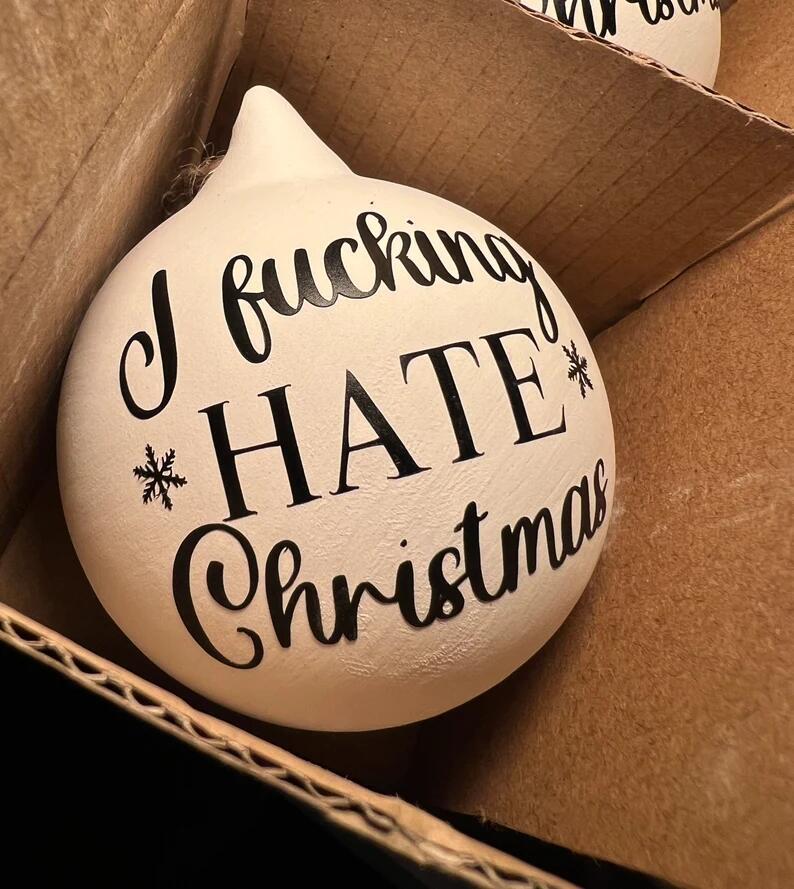 Christmas Funny Offensive Bauble-Rude Baubles