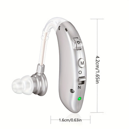 1 Pair-Hearing Aids For Seniors Rechargeable With Invisible Hearing Aid-BTE Rechargeable Hearing Aids