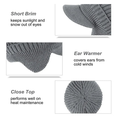 Outdoor Riding Elastic Warm Ear Protection Knitted Hat for Men