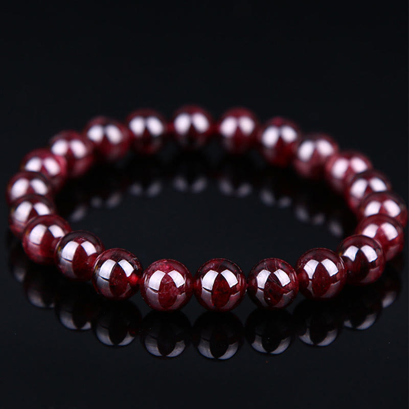 Natural Garnet Bead Passion Bracelet